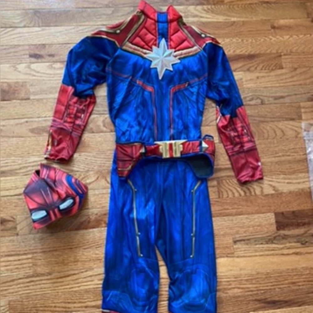 Captain Marvel Hero Suit for Kids - sz LG Blue and Red